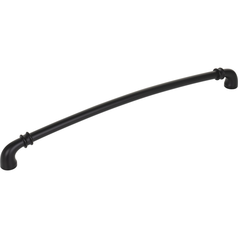 305 Mm Center-To-Center Brushed Pewter Marie Cabinet Pull, Matte Black