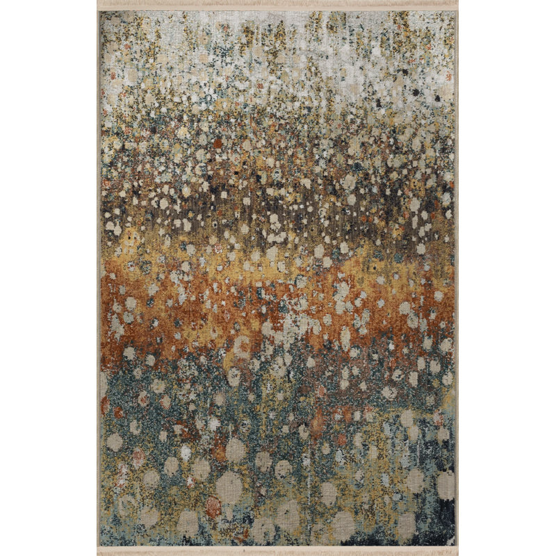 Multi-Colored Abstract Patterned Creative Modern Decorative Rug, Rectangle 3'11.24" x 5'10.87"