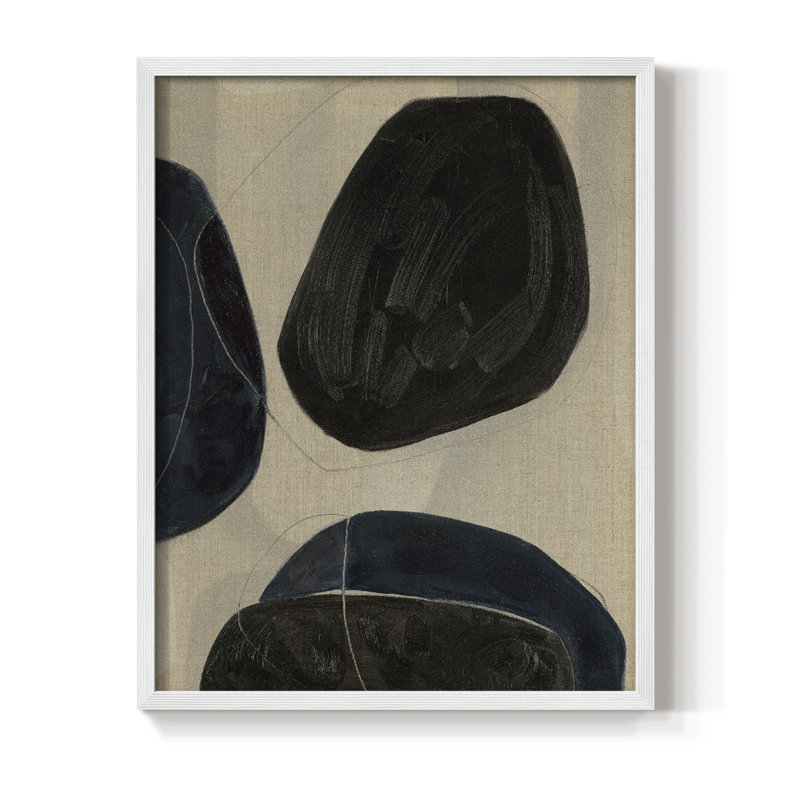 Gravity II Framed Print - Solid Wood, White, 28" H x 22" W