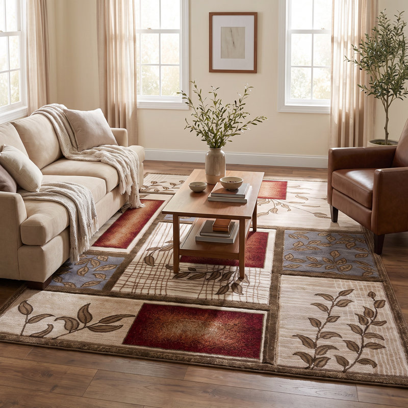 Alexia Collection Geometric Modern & Contemporary Area Rug, 6'9 X 9'6