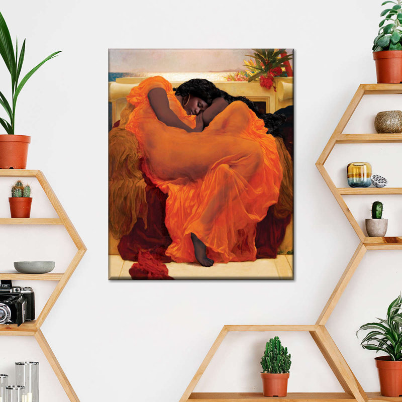 Flaming June Inspired African American Canvas Print On Canvas Print, 20" H x 25" W x 1.25" D