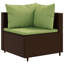  Ensemble de canapé de patio brun, vert-1033954808-1033954692