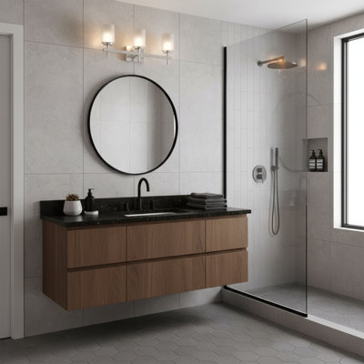 1-Light Dimmable Bathroom Vanity Light with Opal Glass LED Bath Bar