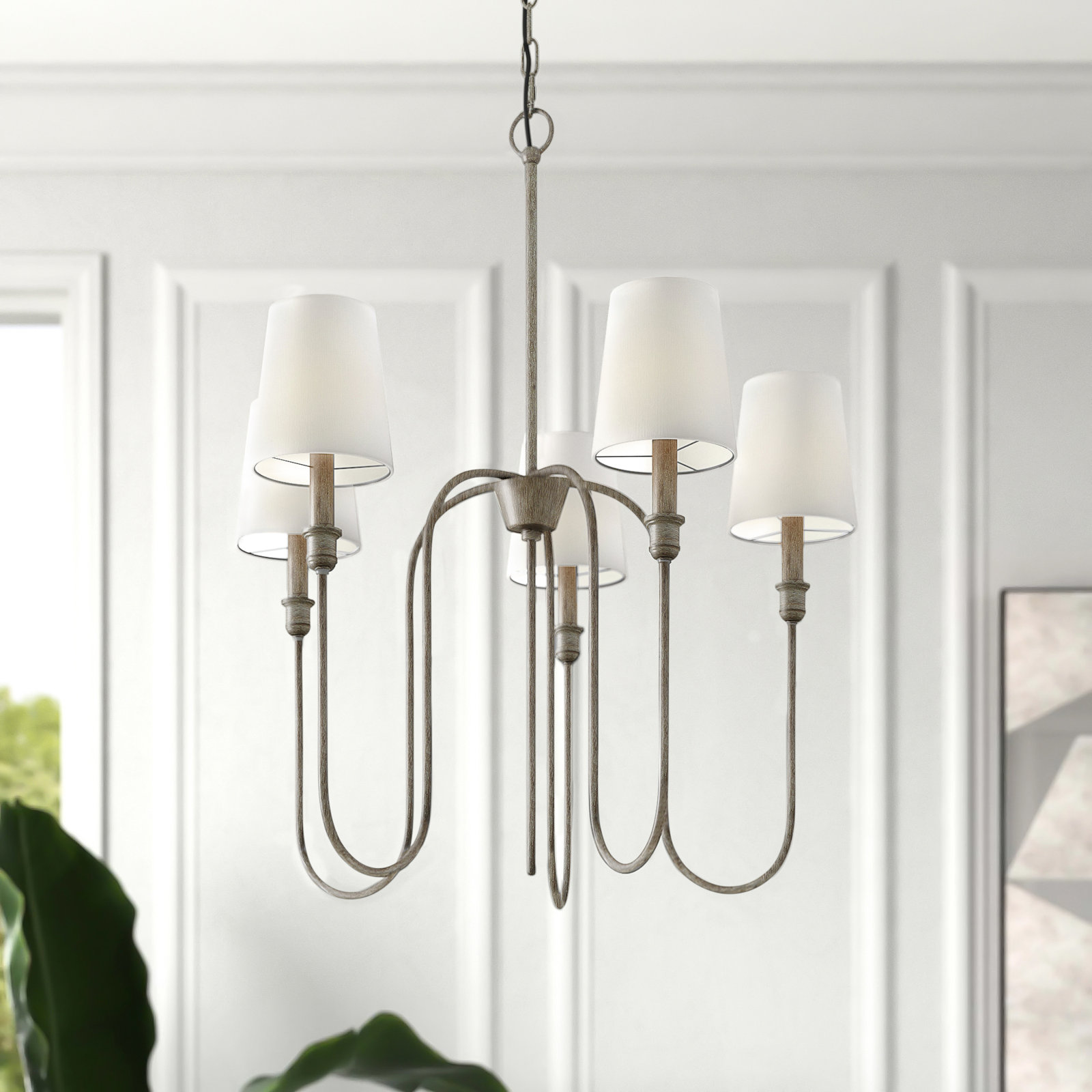 Sanibel 5-Light Chandelier, Gray