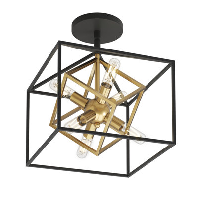 Plafonnier semi-encastré 6 lumières 10,51 po Tonju