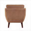 Fauteuil d'appoint contemporain compact à une place avec revêtement en chenille de ton orange et pieds en bois massif-23134775