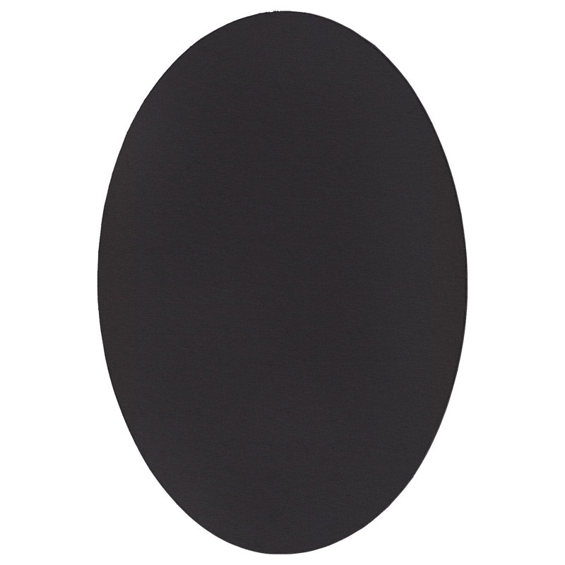 Rugs Black Area Rug Minimalist, Oval 120 x 170 cm, Polyester