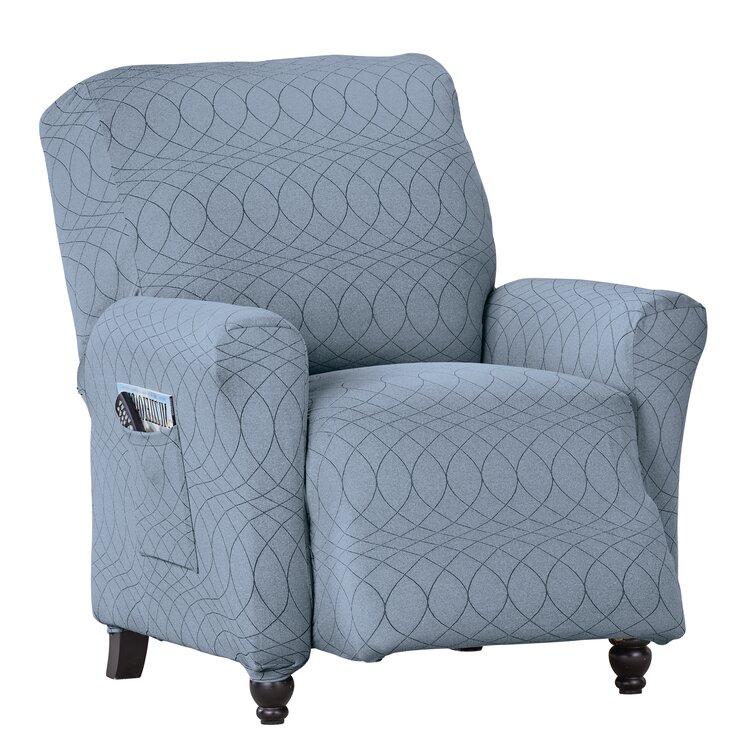 T-Cushion Recliner Slipcover George Oliver Fabric: Sage 100% Polyester