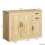 Buffet 43,3 pouces en chêne moderne pour le vestibule, salle à manger avec 2 portes, 1 rangement et tiroirs