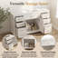 Meuble-lavabo simple autoportant 48 po avec lavabo intégré, 6 tiroirs et quincaillerie dorée, 48 po