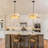3 Lights Boho Rattan Chandelier, Woven Pendant Light Fixture For Kitchen, Living Room, Dining Room, Foyer