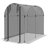 Galvanized Steel Crop Cage, Plant Protection Tent With Zippered Door, 4' X 4', Black-123626686-123626685