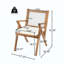 Ensemble de chaises de patio avec coussins, bois d'acacia résistant aux intempéries et assise en corde pour un confort extérieur