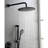 Shower System Matte Black. Head & Hand With Self-Cleaning Nozzle. Slide Bar, Bodysprays. . Brass Material. American Standard Connections Black Package Abundant Benefits. Head, Shower, Self-Cleaning.