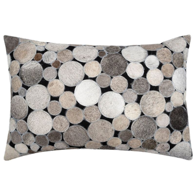 Coussins décoratifs en cuir de vache Canvello, H 18 po x l 18 po, 1, Carré