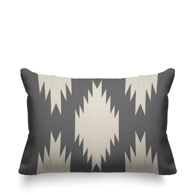 Coussin intérieur / extérieur Yuma Southwestern, gris