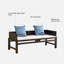 Banc de chambre rectangulaire en bois de frêne massif 62,99 po
