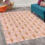 East Urban Home Art Deco Area Rug Carpet Blush Geometric Circles Cinnamon and Blush-456481988