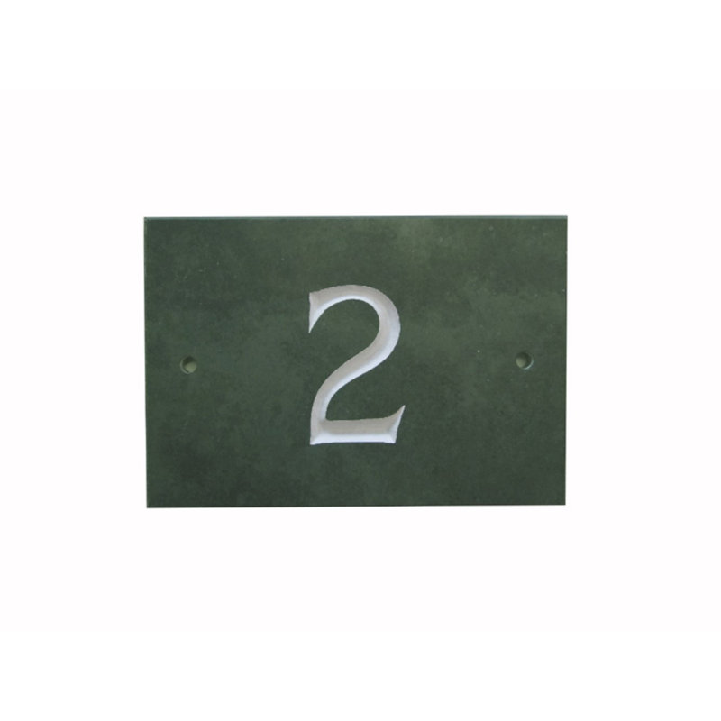 Odacia 10cm H Stone House Number, Green, 2