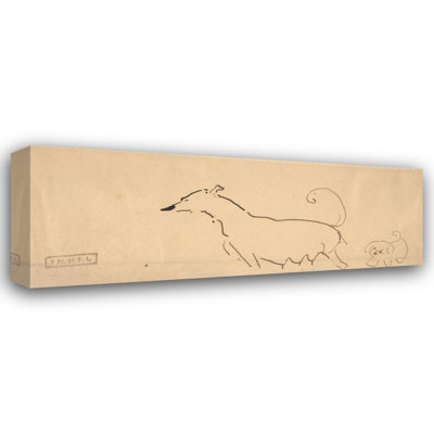 «Two Dogs» par Henri De Toulouse-Lautrec - Art mural sur toile tendue avec châssis