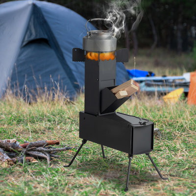 Keeley L-Shaped Steel Smokeless Chimnea