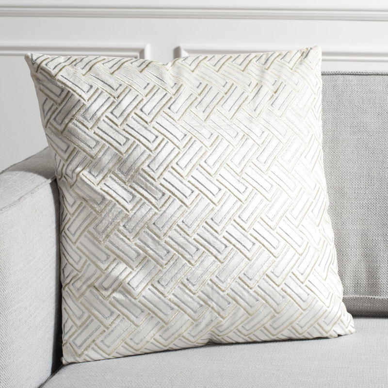  Metallic Throw Pillow, 18" x 18"