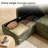 91''W Chenille Convertible L-Shaped Sectional Sofa Bed With Storage Two Pillows-886932039