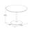 Miele Round Unfinished Metal Base Dining Table-906990023