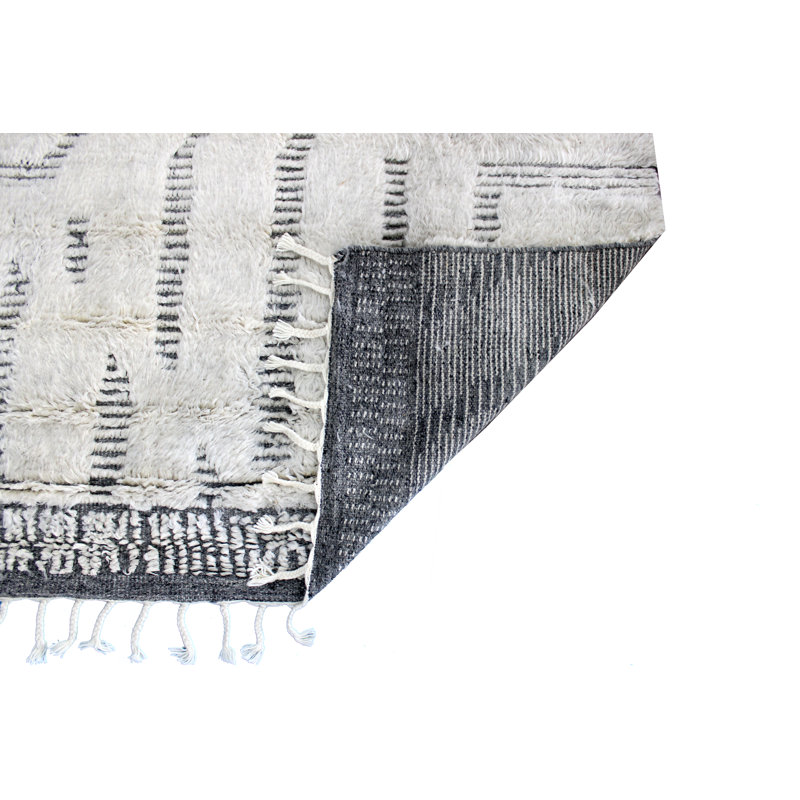 Moroccan Wool Area Rug, Rectangle 10' x 14'