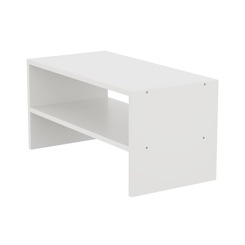 2 Tier Stackable Shoe Rack in White