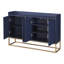 Buffet moderne avec grand rangement - Élégant meuble de rangement pour la salle à manger et l'entrée, bleu marine