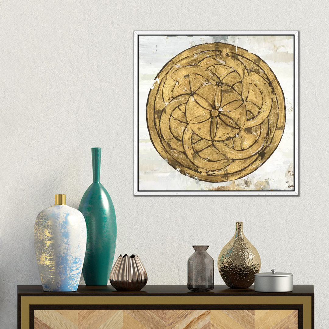 Gold Plate II von Tom Reeves - Galerie-verpackte Leinwand Giclée auf Leinwand