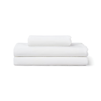 Peri Home Scallop Twin Sheet Set White