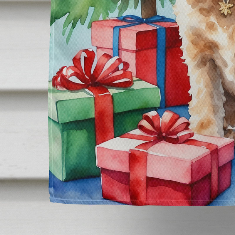 Drapeau de Noël maison de renne, Cockapoo
