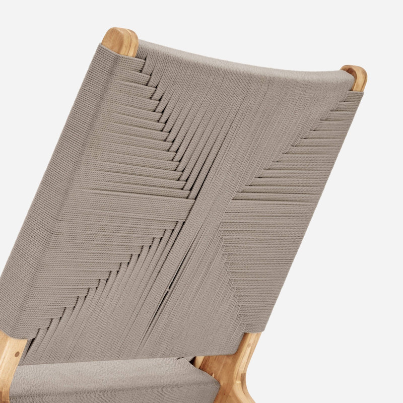 Masaya Lounge Chair, Natural/Taupe Cross Braided Cord