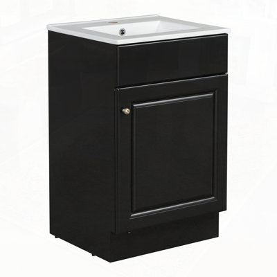 Armoire de meuble-lavabo avec tablette de porte et tablette réglable