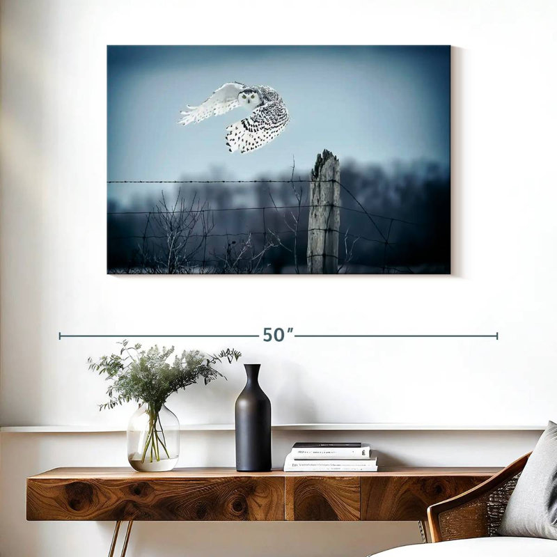 Hibou des neiges Brampt Winter IV, H 26 po x l 39 po