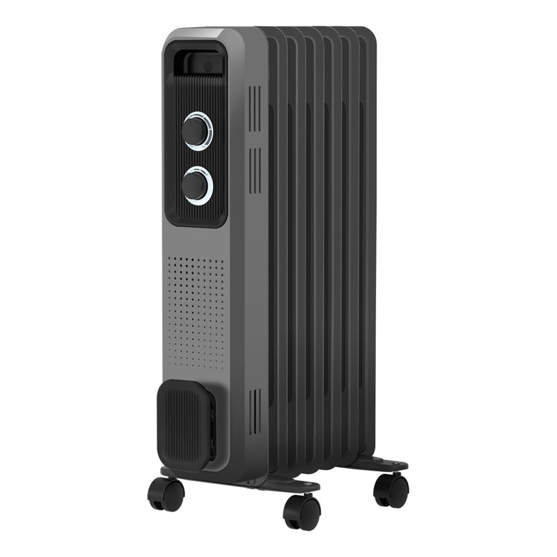 HAVATO 4000 BTU Electric Radiator Space Heater with Adjustable Thermostat, Gray