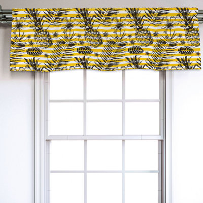 Sateen Floral Ruffled Window Valance
