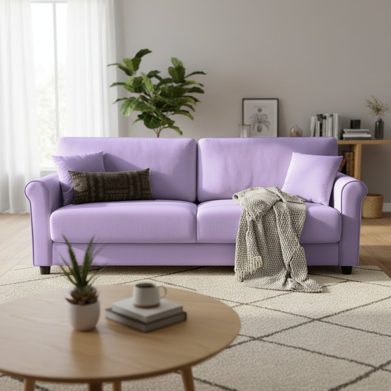Modern 81" Cloud Couch,Cozy Two Seater Sofa,Loveseat For Living Room, Apartment, Office, Purple
