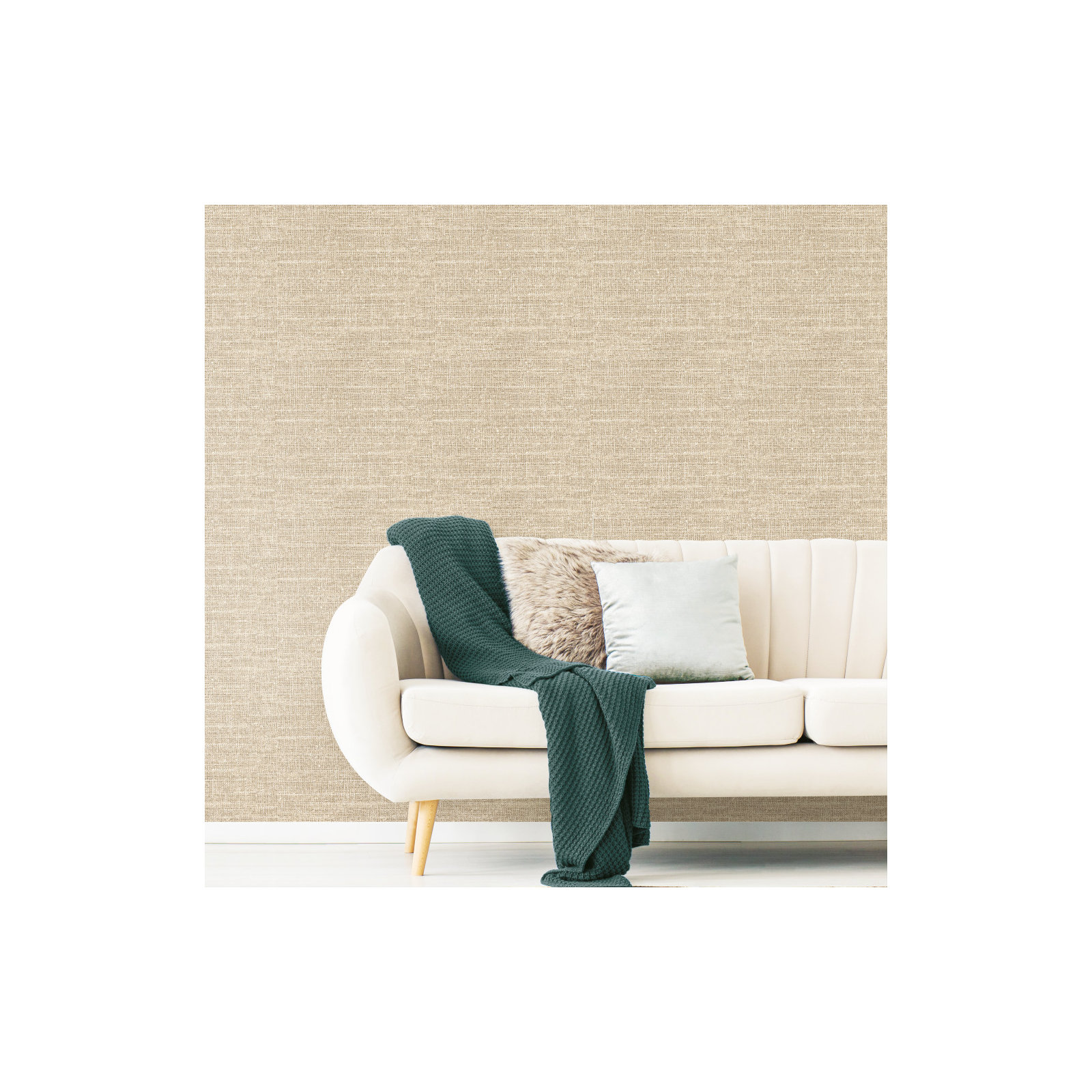 Hayley Tweed Peel & Stick Wallpaper, Brown
