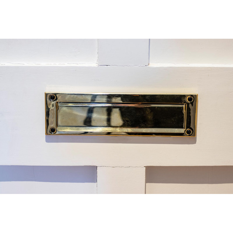 Metal Mail Slot, Aged Brass