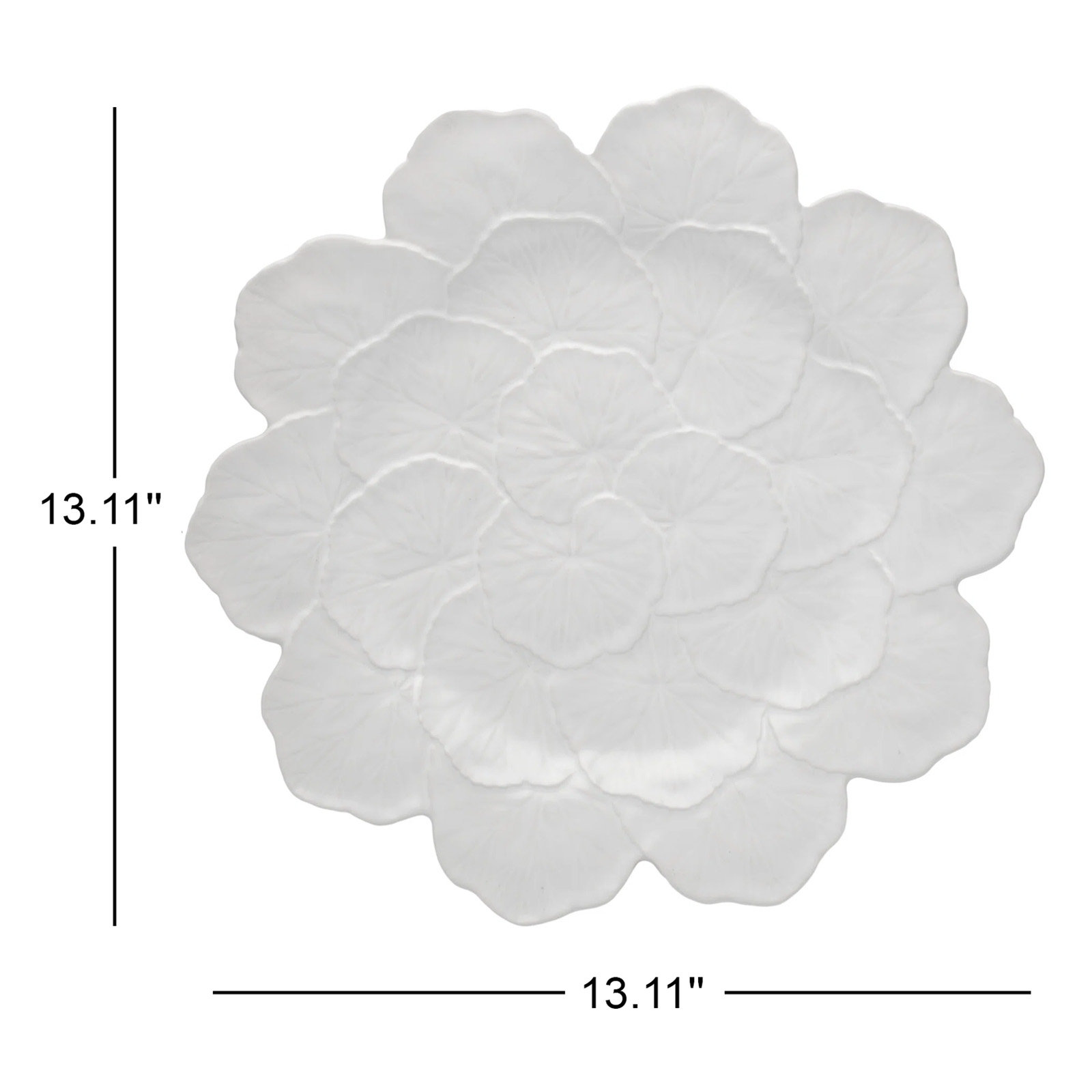 Geranium Charger, White