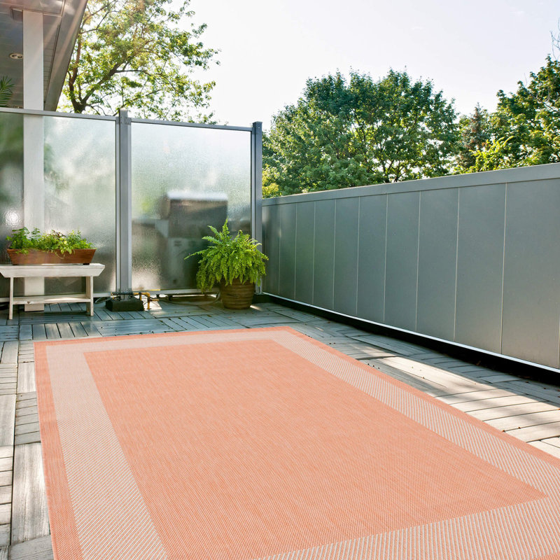 Ecology Collection Geometric Indoor / Outdoor Area Rug, Rectangle 140 x 200cm