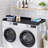 Washer Dryer Countertop, 27.5" Depth X 54" Width, Washer Dryer Wood Top For Laundry Room Organization With Edge Rails(Black)