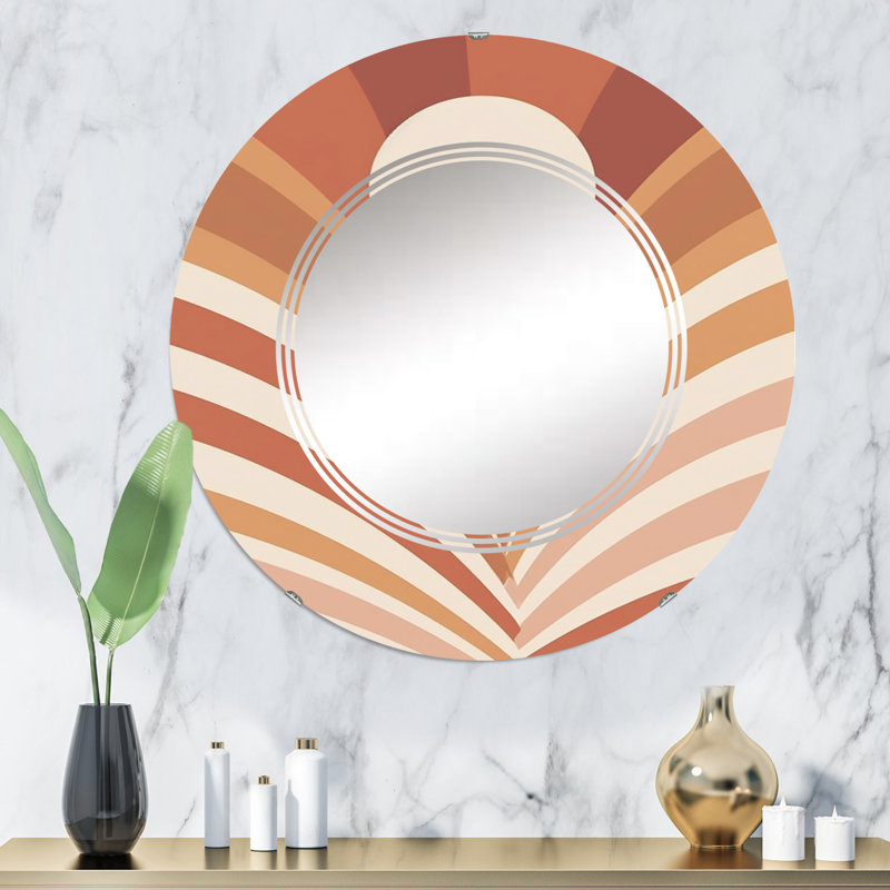 Bechette - Miroir mural moderne rond, 32 po x 32 po