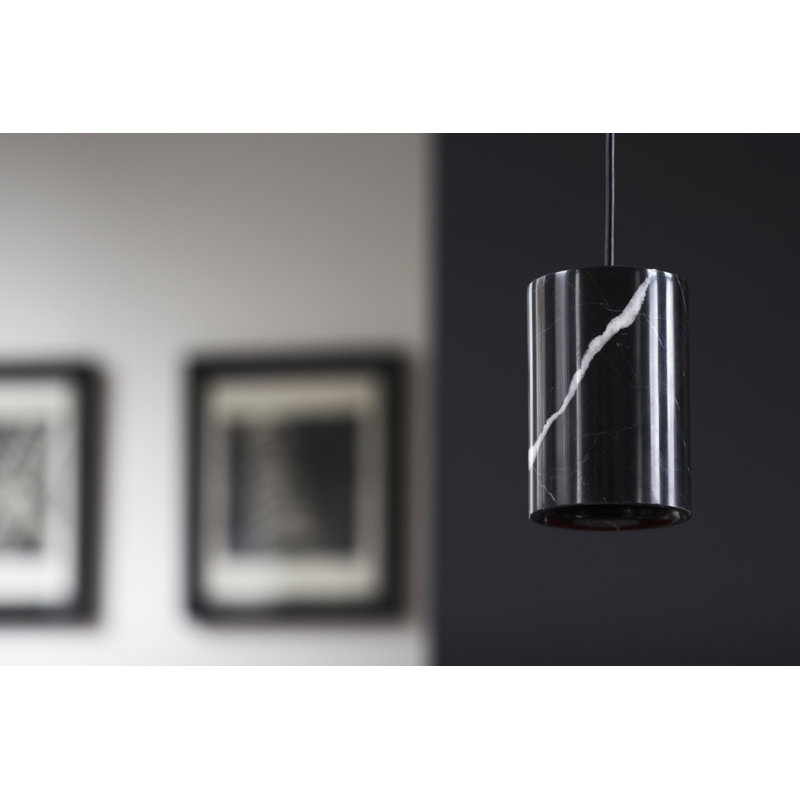 Solid 1 - Light LED Pendant, Nero Marquina, Matte Black