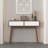 Entryway Table With 2 Carved Panel Drawers, Console Table With Storage Space And Wood Legs,Sofa Table Behind Couch
