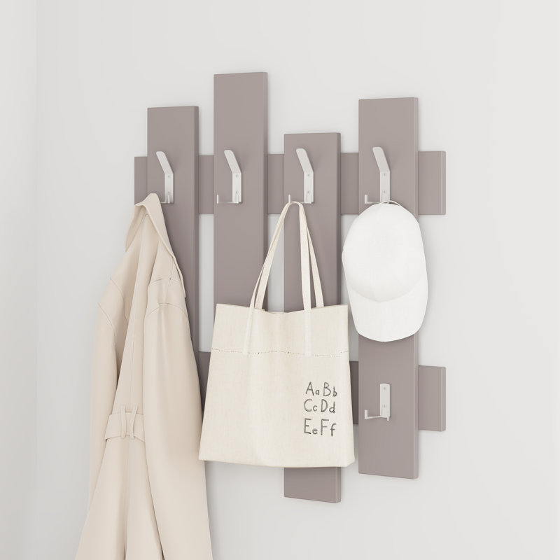 Defeo 8 - Hook Coat Rack, Light Moka