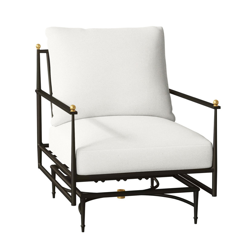 Roma Patio Armchair with Cushions, No Welt, Bali Pearl, Standard Plus
